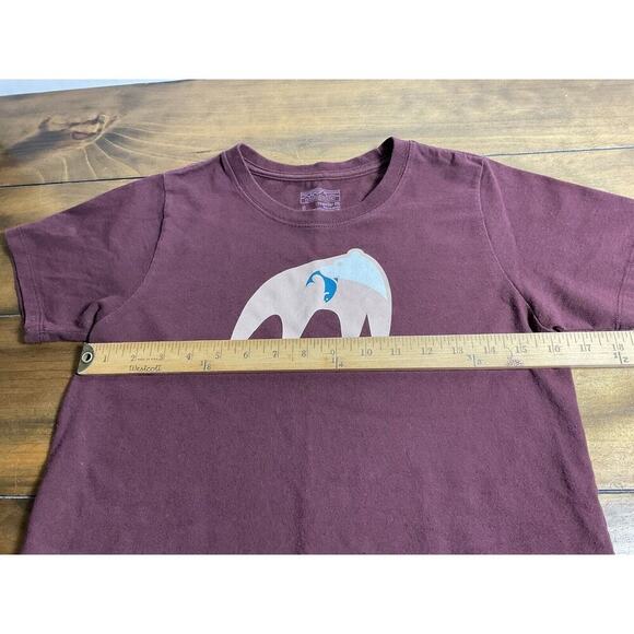 Patagonia Womens Size Small Maroon “Eat Local” Regular Fit T-Shirt - Picture 5 of 6